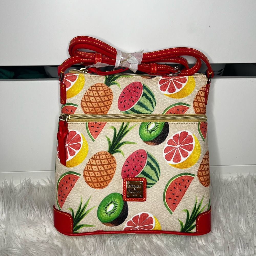 Dooney & Bourke Tropical Fruit Crossbody Bag - Red and Cream